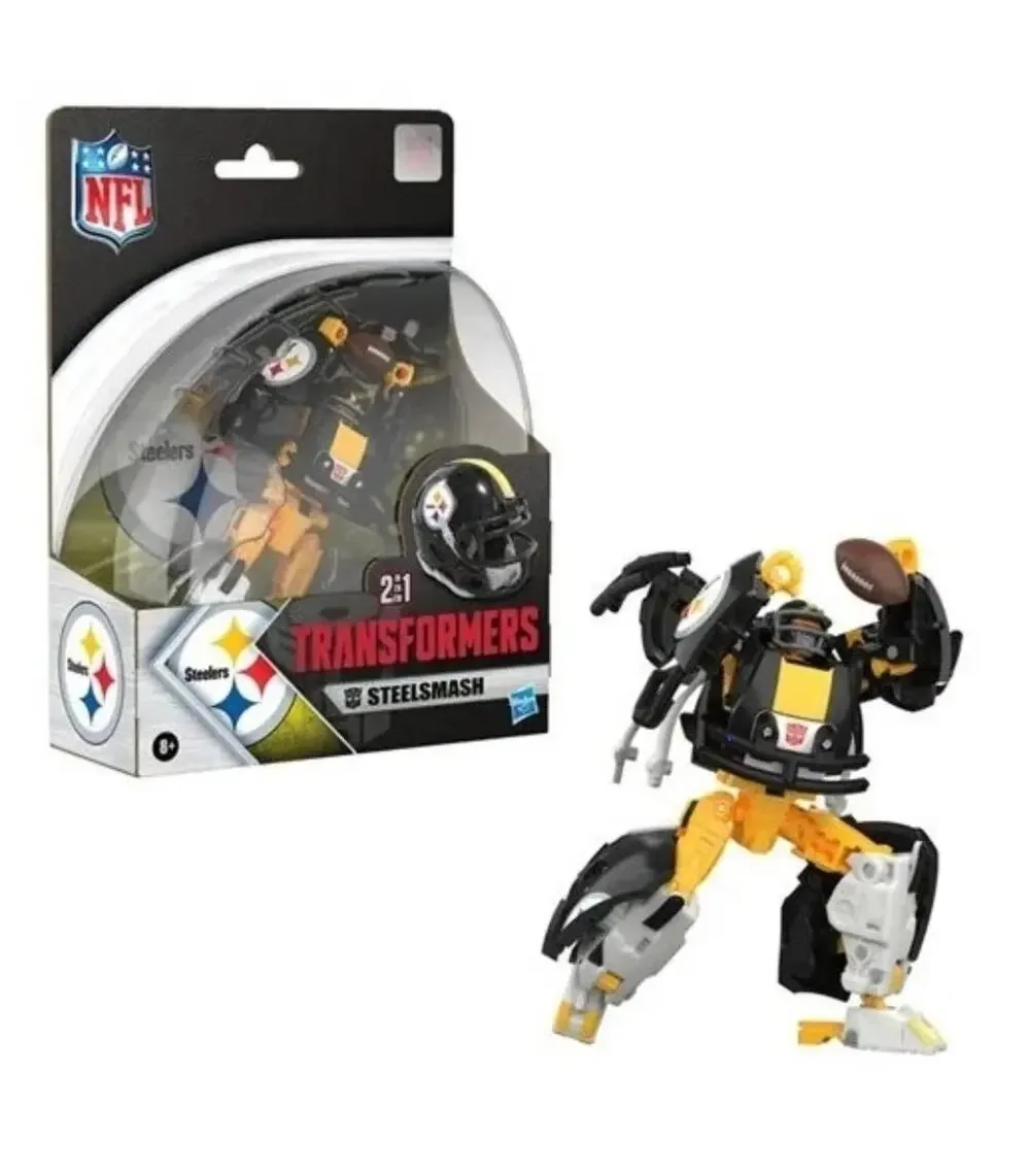 Transformers NFL Steelsmash Steelers Action Figure Helmet Hasbro New Sealed